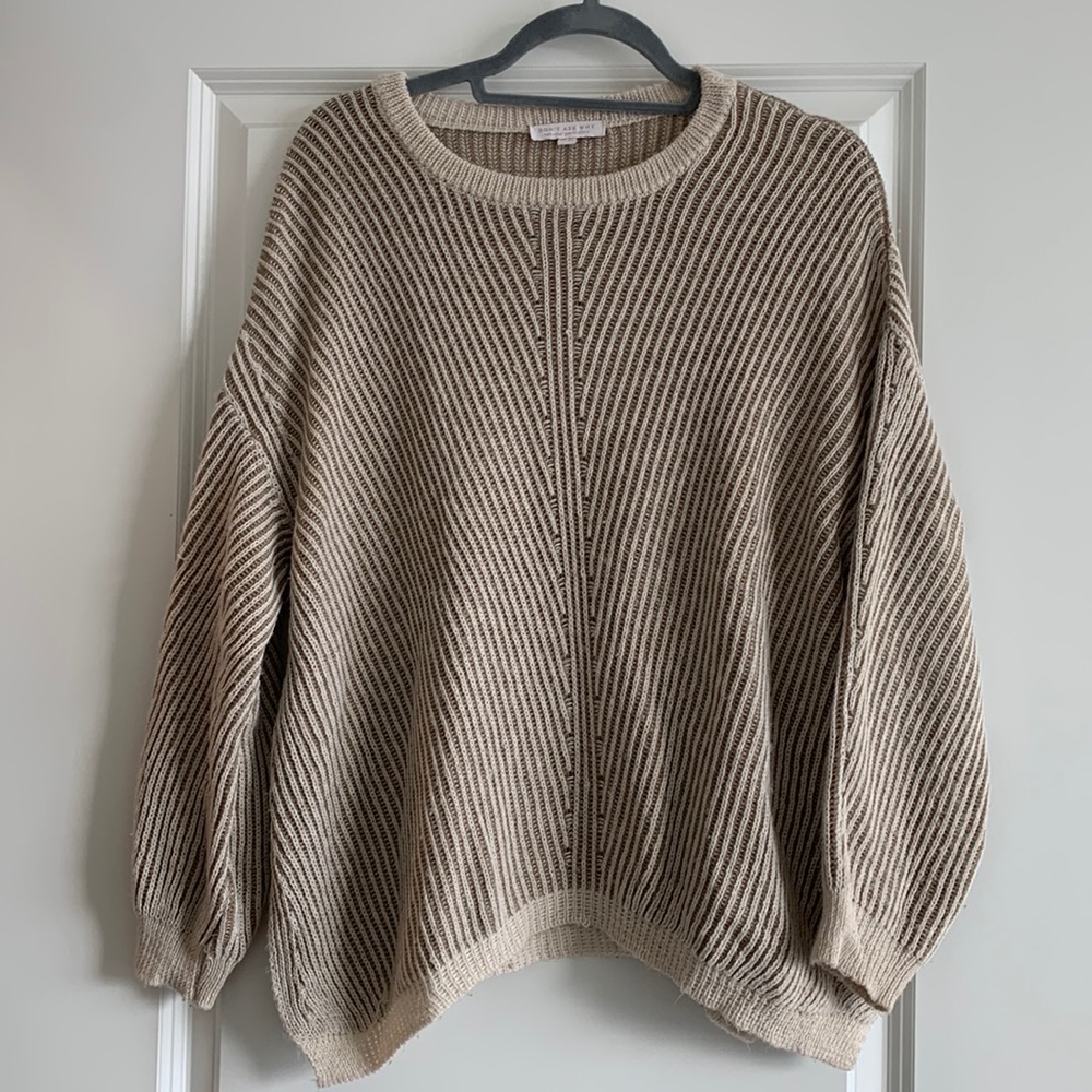 Brown & Cream Striped Sweater